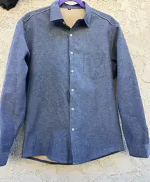 Classic Gray Women's Button-Up Sweatshirt