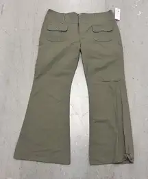 Wild Fable Women's Green Wide Leg Pants Casual Front Pocket Trousers Size 14