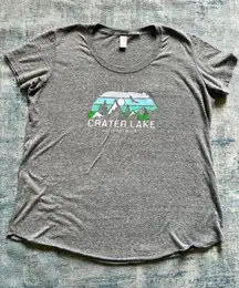 Prairie Mountain Heathered Gray Crater Lake National Park Short Sleeve Tee XL