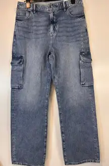 m jeans by Maurices Nonstretch High Rise Cargo Straight Jean Women’s 14 regular