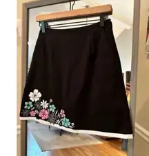 Tail Activewear Skort Black Floral Embroidered Golf Tennis Skirt Women’s Size 2