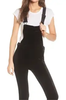 Revolve Blank NYC Black Velvet Skinny Overalls Women’s 24