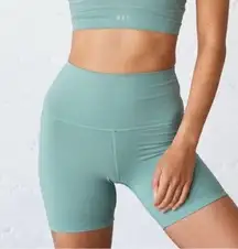 Set Active Luxform Bike Shorts High Rise Jungle Teal Green Large Sporty Chic