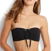 NWT Seafolly X Revolve Inka Rib Bustier Bandeau in Black