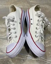 Converse All Star Low Tops Lace Up White Shoes Women’s 8