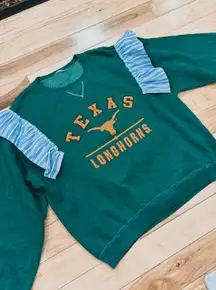 Recycled Ruffle Sleeved Crewneck