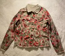 DG2 Reversible Floral & Khaki Women's Jacket Small