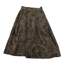 WOMEN'S RENA ROWAN for Saville Brown PAISLEY PATTERN SKIRT- SIZE 8