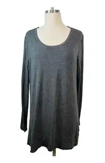 LYSSE' SHAPEWEAR LAYERED LONG SLEEVE TUNIC TEE DOUBLE LAYER WOMEN SIZE LARGE