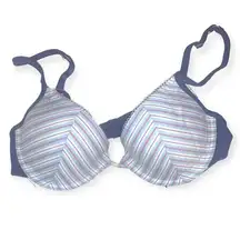 Xhilaration stripe Y2k push up bra