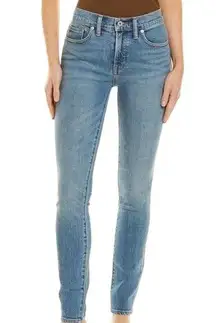 Vince Whiskered Stretch Denim High Waisted High Rise Skinny Jeans in Echo