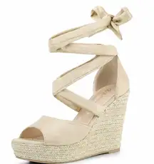 Women's Lace Up Espadrilles Wedges Sandals