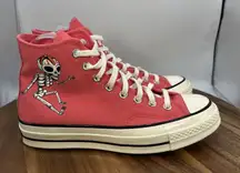 NWOT Converse Chuck 70 High Top Shoes Dia‎ De Los Muertos Pink 173113C Women 9.5