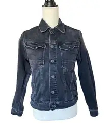 G-Star RAW Women's Black Denim Jacket Size S Button-Up Casual Fashion