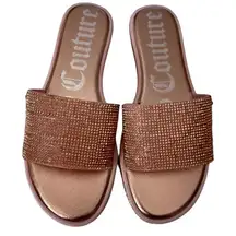 Juicy‎ Couture Women's Glittering Rose Gold Sandals