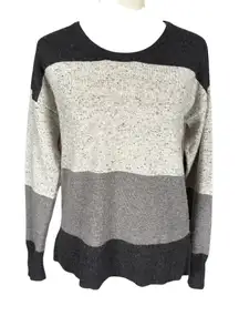 Christian Siriano black and gray long sleeve wool and alpaca sweater size XS