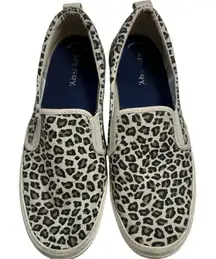 Sperry Women's Slip On Sneakers Leopard Print Memory Foam Comfort Shoes