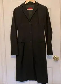 Hugo Boss Maura 3-Button Single Breasted Wool Trench Coat