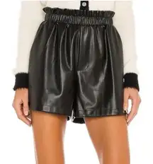 STEVE MADDEN Fonda Shorts Black Faux Leather Moto Boho Biker Glam Size Medium