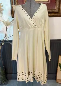 NWT Stetson 100% Cotton Western Cowgirl Raw Hem Dress ~ Size Large 💛🍄