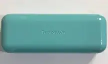 Authentic Tiffany & Co. Turquoise Hard Clamshell Glasses Case