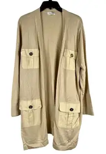 Calvin Klein Long Knit Open Front 4 Pocket Cardigan XL
