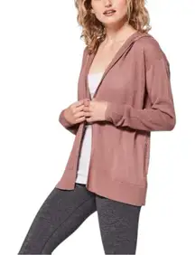 Lululemon Still Movement Wrap Hooded Knit Sweater 8/10 in Heather Quicksand