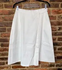 Vintage Union 90's White Denim Canvas Midi Wrap Skirt Women's Size 14