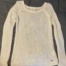 Abercrombie & Fitch Womens Pullover Sweater Size S White Crew Neck Wool Blended