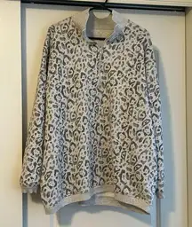 Women’s Aerie Animal Print 1/4 Zip Top - Size XL