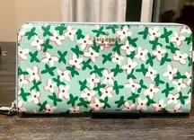 Kate Spade Laurel Way Floral Pop Print Aphrodite Zip Around Wallet. NWT