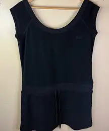 BCBGMaxAzria XL Womens Black Terry Cloth Oversized Cover‎ Up Swim Beach Travel