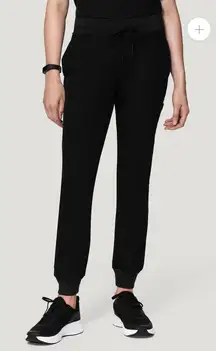 New Mandala Scrub Joggers 28” Yoga Waistband Pants Small Black