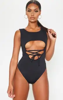 Black Cut Out Bodysuit