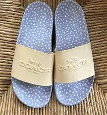 Coach  Uli Chalk Cornflower Slides Sandals 7