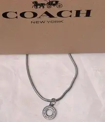 Coach Gunmetal Charm Necklace