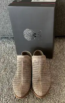Vince Camuto Taupe Perforated Booties