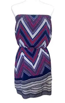 EXPRESSION Abstract Strapless Dress Medium