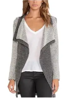 BB Dakota Axen‎ Robe Color-Block Draped Collar Open Front Cardigan Small