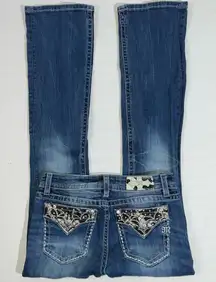 Miss Me Chloe Bootcut Jeans Womens Size 28 Western Cowgirl Embellished