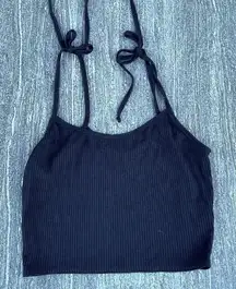 PAC‎ Sun Camisole. Ribbed Black. Size Small.