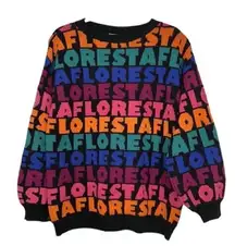 Farm Rio Printed Wool Blend Oversized
Sweater(Size Small)