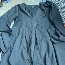 Aakaa black bat wing tie wrap dress size small