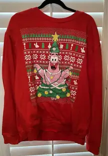 SpongeBob SquarePants Patrick Christmas Sweatshirt 2XL Red Lights‎ Not Working