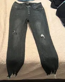 Judy Blue Distressed Black High waist Button-up jeans