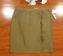 William Rast Military Olive Skirt Junior 30