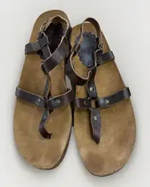 Sundance Sandals Womens Size 40 Leather Made In Spain Brown US Size 9