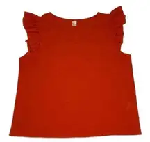 Sleeveless Blouse Orange Women Size Medium NWOT