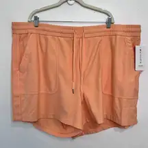Athleta Farallon Bermuda Short Light Orange Womens Size‎ 3X  Active Summer Beach