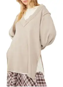 Free‎ People Asher Thermal Knit V-neck Top M